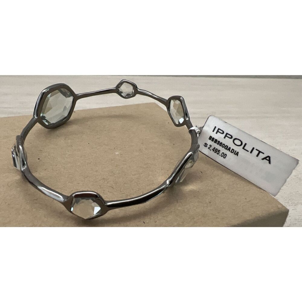 Ippolita Black Rhodium Silver 925 Diamond Wicked 6 Station Bangle Bracelet $2495 - Picture 8 of 12